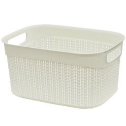 JVL Loop 9L White Storage Basket - thumbnail 1