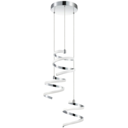 Cosylyte Nyah Chrome 3 Light Spiral Cluster LED Pendant Light
