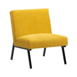 Lukas Chenille Accent Chair - Ochre - thumbnail 2