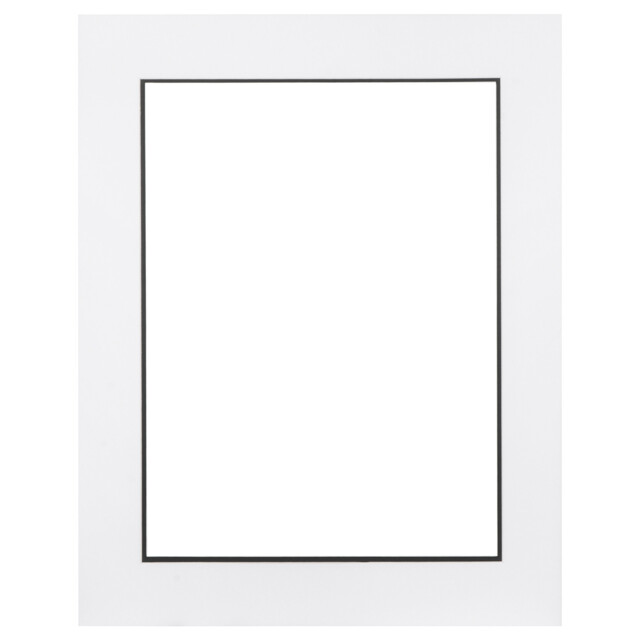 White and Black Double Picture Photo Frame with Mount 16 x 12 inch