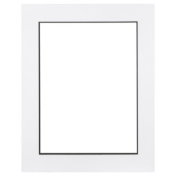 White and Black Double Picture Photo Frame with Mount 16 x 12 inch