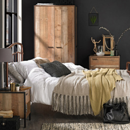 Hoxton Oak Effect 3 Piece Bedroom Furniture Set