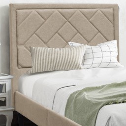 Brooklyn Single Stone Padded Headboard Bed Frame - thumbnail 2