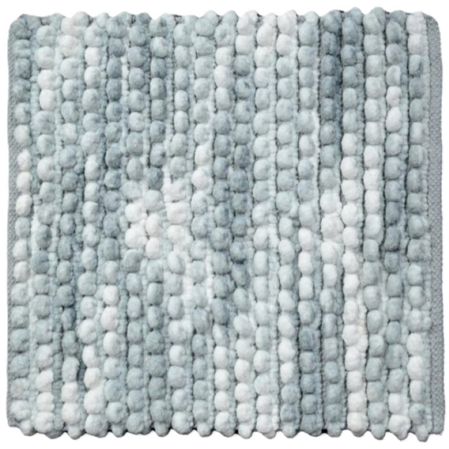 Allure Bath Fashions Grey Marble Effect Non Slip Chunky Bobble Square Bath Mat - image 1