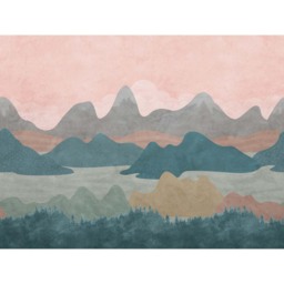Grandeco Mountains Textured Multicolour Mural - thumbnail 2