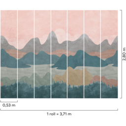 Grandeco Mountains Textured Multicolour Mural - thumbnail 3