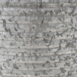 Ivyline Grey Ribbed Galvanised Vase 50cm - thumbnail 3