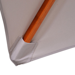Outsunny 2 Tier Grey Square Parasol 3m - thumbnail 4