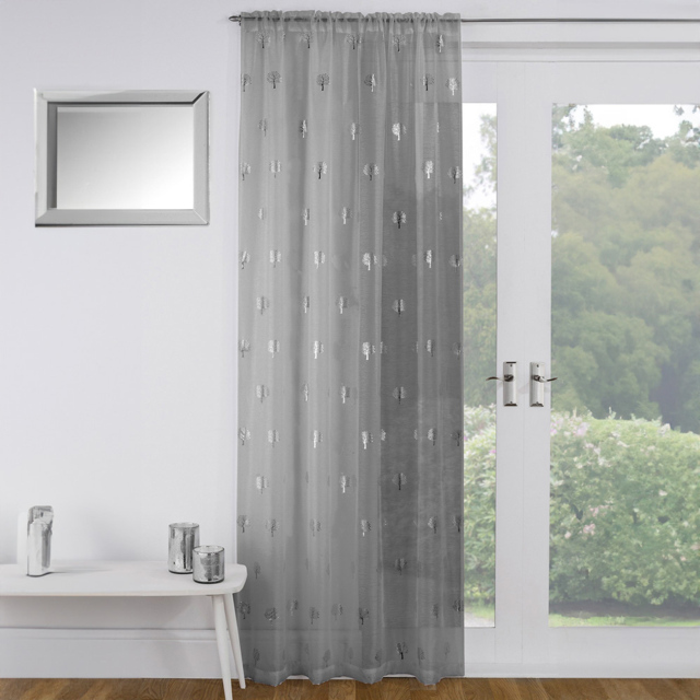 Silver Birch Panel Voile Curtain 140 x 122cm - image 1