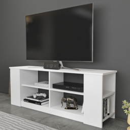 Decorotika Space White 8 Shelf TV Unit - thumbnail 1
