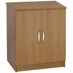 R White Cabinets 2 Door Brown Desk Height Cupboard - thumbnail 2