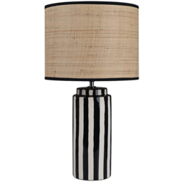 Daleyza Black White and Natural Table Lamp