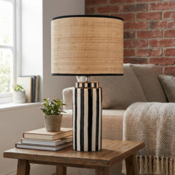 Daleyza Black White and Natural Table Lamp - thumbnail 2