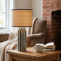 Daleyza Black White and Natural Table Lamp - thumbnail 4