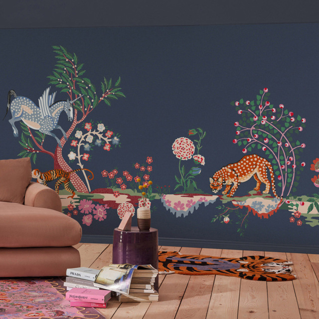 Cath Kidston Painted Kingdom Navy Mural - image 1