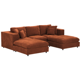 SOLACE+CO Asher Burnt Orange Chenille Footstool - thumbnail 4