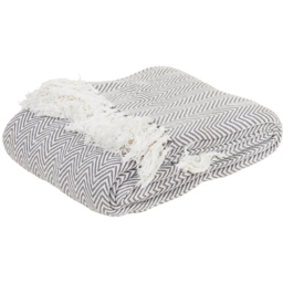 Winkworth Herringbone Throw - Grey - thumbnail 4