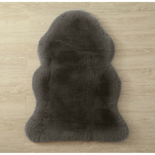 Taupe Soft Faux Fur Rug 90 x 60cm - image 1