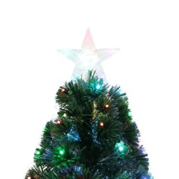 Green 5ft Multicolour 198 LED Fibre Optic Artificial Christmas Tree - thumbnail 2