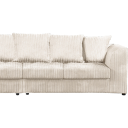 Luxor 4 Seater Cream Jumbo Cord Long Sofa with Scatter Back - thumbnail 3