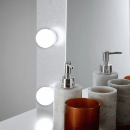 Home Source Ella White Single Drawer Dressing Table Set with LED Mirror - thumbnail 4
