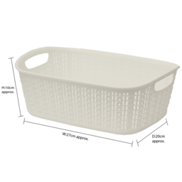 JVL Loop 3L White Storage Basket - thumbnail 4