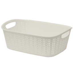 JVL Loop 3L White Storage Basket - thumbnail 1