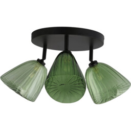 Archie 3 Arm Green Ceiling Light