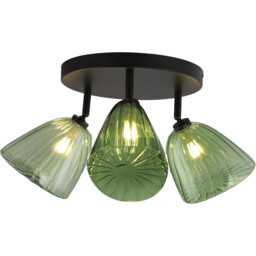 Archie 3 Arm Green Ceiling Light - thumbnail 2