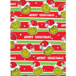 Single Grinch Christmas Gift Paper Wrap 4m in Assorted styles - thumbnail 3