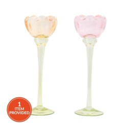Spring Tall Floral Candle Holder