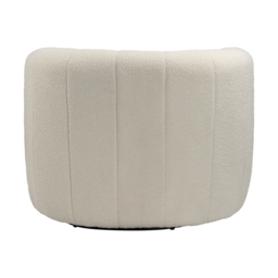 Noah Boucle Swivel Chair - White - thumbnail 3