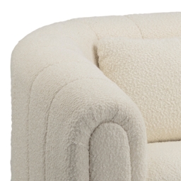 Noah Boucle Swivel Chair - White - thumbnail 4