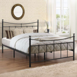 Emily Small Double Black Bed Frame - thumbnail 1