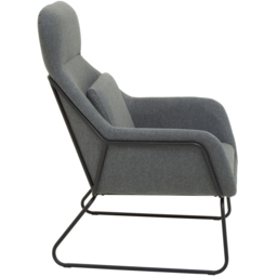 Premier Housewares Stockholm Grey Fabric Chair - thumbnail 3