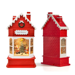 The Christmas Workshop Santas Workshop Warm White LED Light Up Snow Globe 28.5cm - thumbnail 3