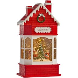 The Christmas Workshop Santas Workshop Warm White LED Light Up Snow Globe 28.5cm - thumbnail 1