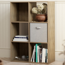 Flexi Storage 6 Shelf Oak Effect Compact Cube Storage Unit
