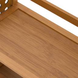 Living and Home Natural 2 Shelf Bamboo Desktop Storage Rack - thumbnail 4