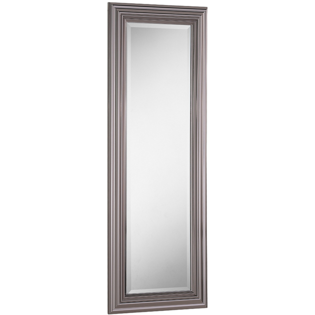 Yearn Dark Chrome Bevelled Dressing Mirror 128.5 x 44.5cm - image 1