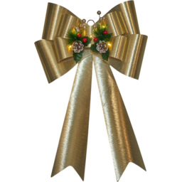 LED Door Bow Decoration Gold - thumbnail 2