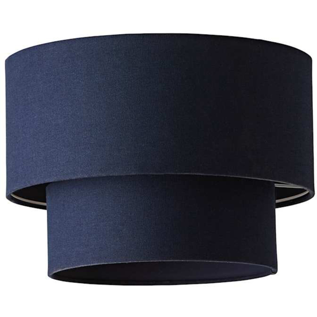 ValueLights Jodie Navy Linen 2 Tier Drum Shade - image 1