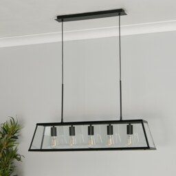 Bellevue 5 Light Industrial Pendant - Black - thumbnail 3