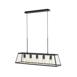 Bellevue 5 Light Industrial Pendant - Black - thumbnail 2