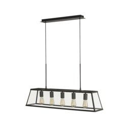 Bellevue 5 Light Industrial Pendant - Black - thumbnail 4