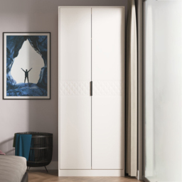 Crowndale Harlequin 2 Door Kashmir Matt Tall Wardrobe Ready Assembled