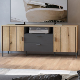 Furniture To Go Arundel 2 Door 2 Drawer Oak TV Cabinet