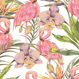 Origin Murals Paradise Flamingo Pink Wall Mural - thumbnail 2