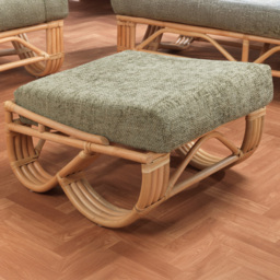 Desser Furniture Pretzel Natural Jubilee Sage Rattan Footstool