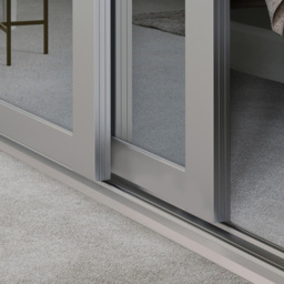 Spacepro Shaker 2 Door Cashmere Frame Mirror Sliding Wardrobe Kit 1145mm - thumbnail 4